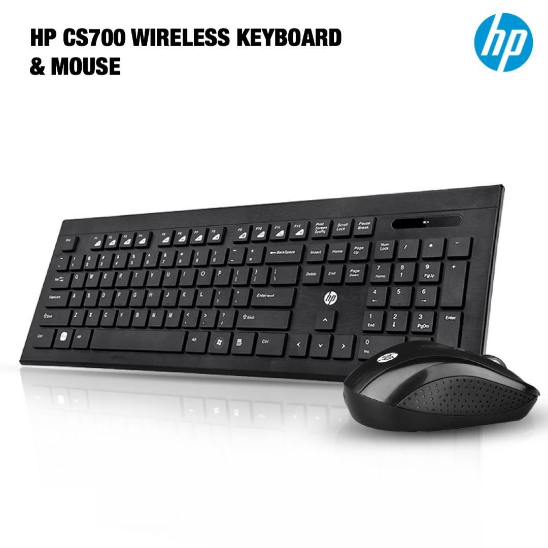 Wireless Keyboard Mouse Combo Cs700 Hp  (high Copy)