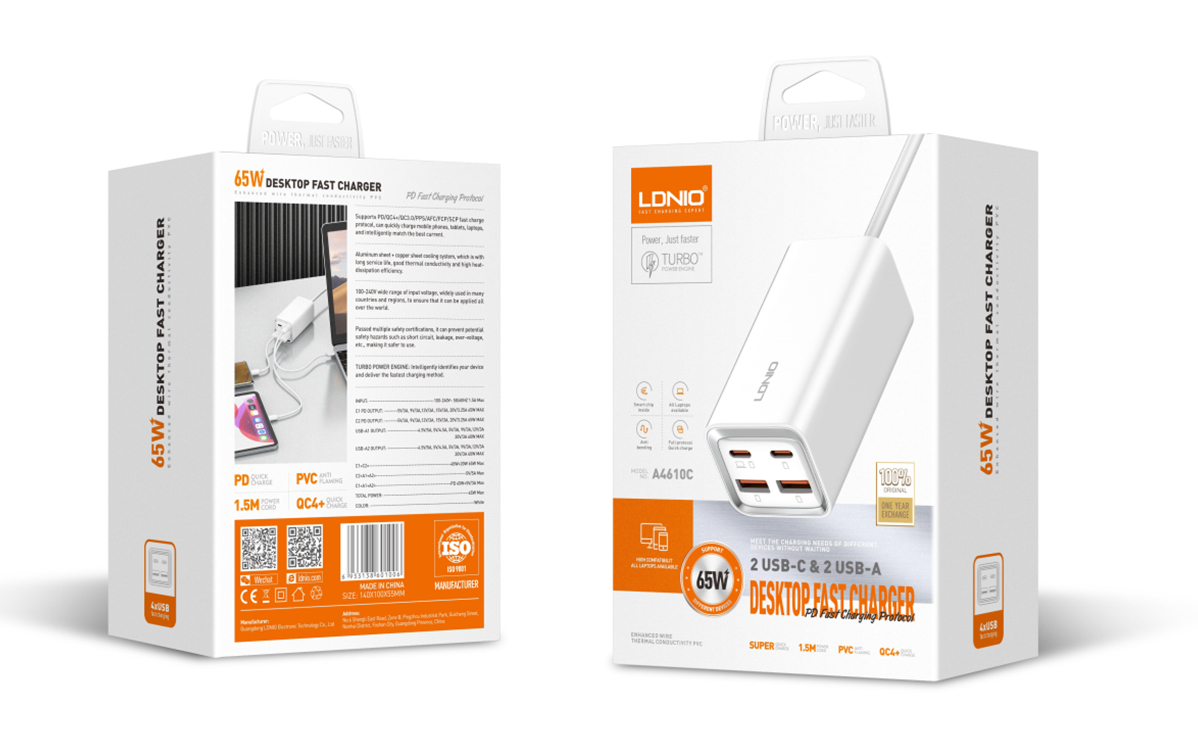 65W Multi-Ports Desktop Charging Station LDNIO A4610C