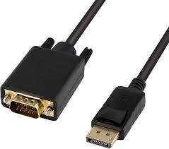 DisplayPort to VGA Cable Male to Male – 1080p Full HD DP to VGA Video Cable for PC, Laptop &amp; Monitor